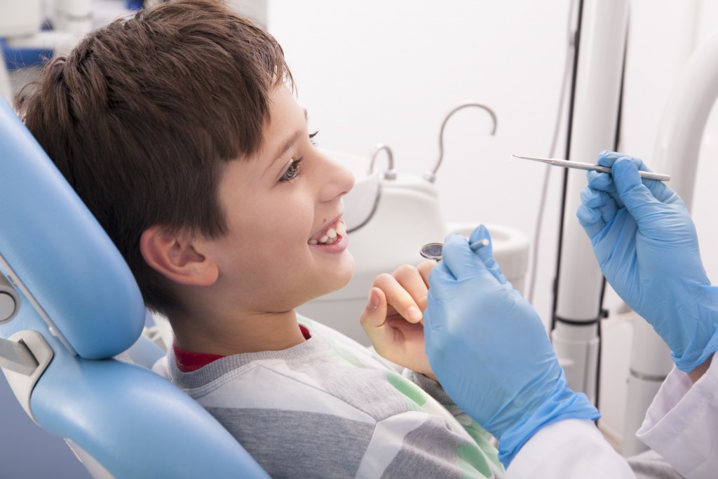 young boy having a dental check up