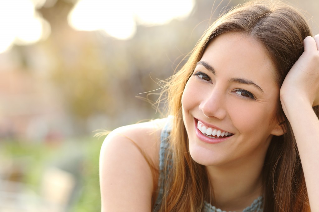 woman smiling