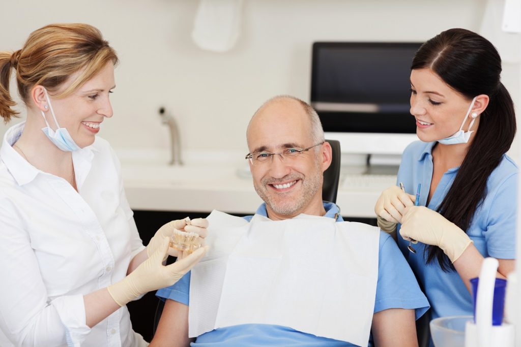 man with dental implants