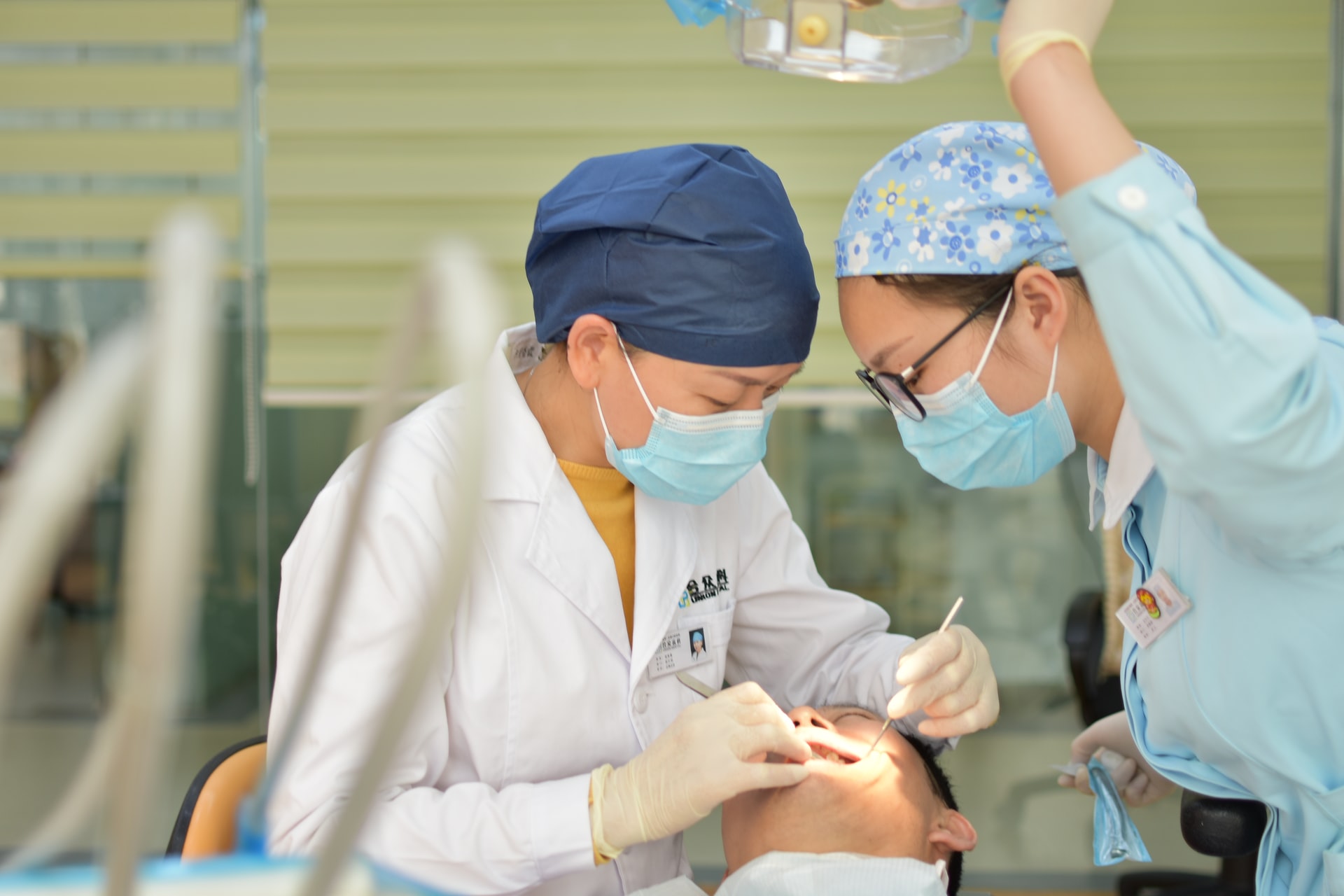 dentist with patient