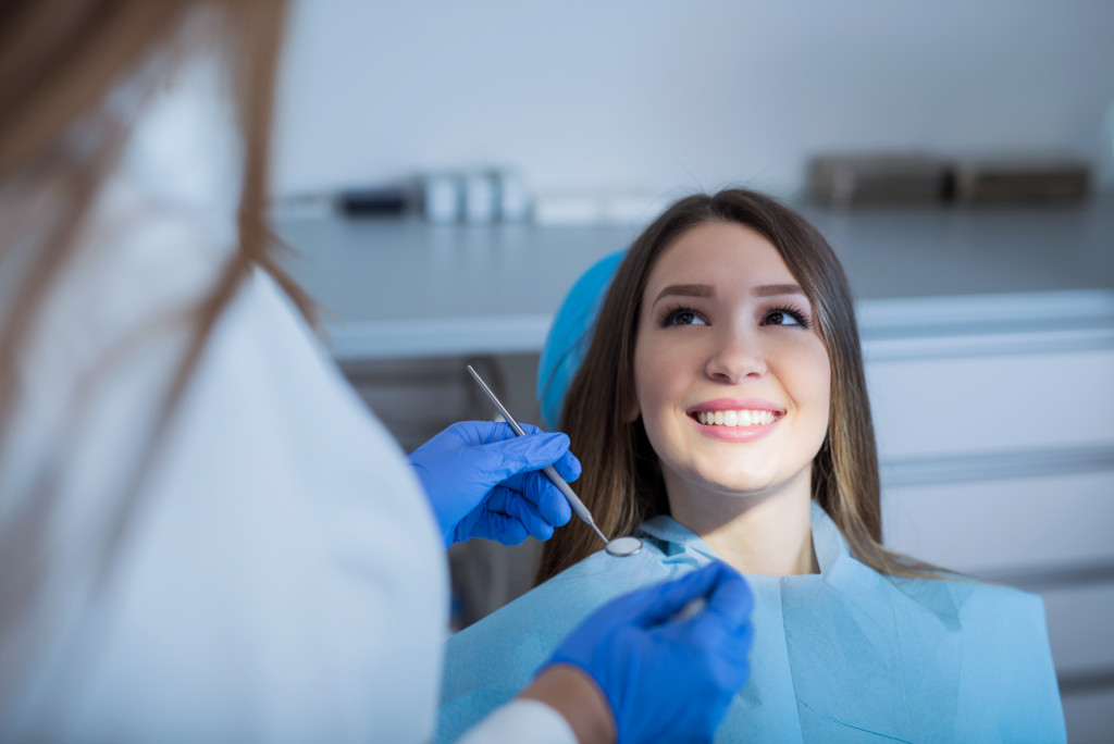 woman with her dentist